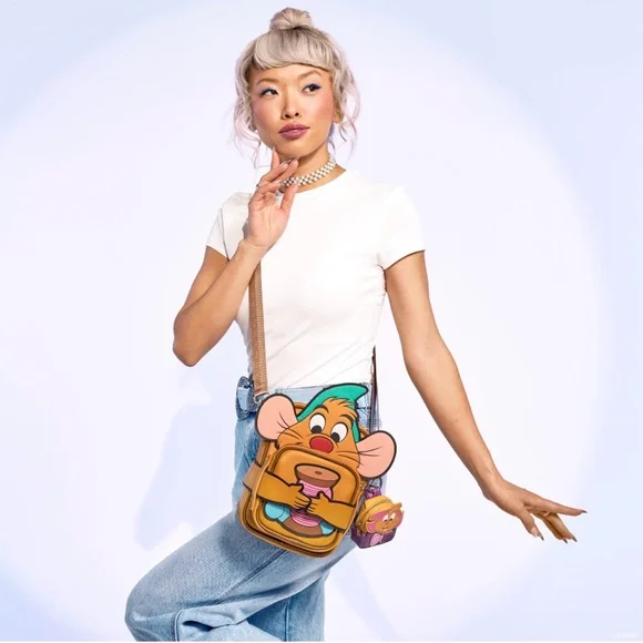 NWT Cinderella 75th Anniversary Gus Gus Crossbuddies Crossbody Loungefly Bag - Picture 2 of 12